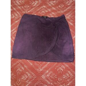 White Fox Plum Ruched Twist Front Mini Skirt Purple large